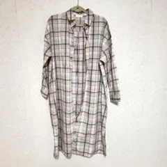 earth music&ecology チェック柄シャツワンピース