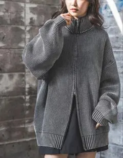 PAGE BOY ピグメントzipニット