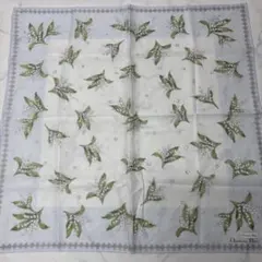 260120 クリスチャンディオール　ハンカチ　スズラン　水色　未使用