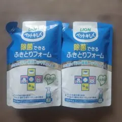 LION ペットキレイ 除菌できるふきとりフォーム つめかえ用 2個のサムネイル