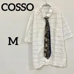【COSSO】半袖シャツ ネクタイ コーデセット シティーボーイ ホワイト Mのサムネイル
