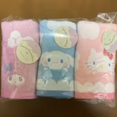 【新品】サンリオ　フェイスタオル3枚セット