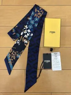 【最終価格】FENDI フェンディ ラッピー スカーフ FFロゴ 花柄 シルク
