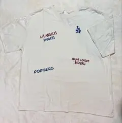 【新品】MLB ロサンゼルス　ドジャース　刺繍ロゴ　Tシャツ Ｍサイズ