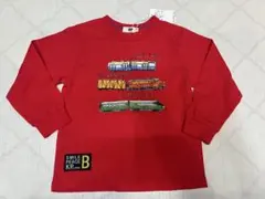 KP ニットプランナー 電車プリント 長袖Tシャツ 110cm