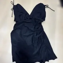 ブラック ワンピース水着 シャーリングのサムネイル