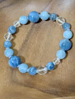 アクアマリン、ディープアクアマリン　ブレスレット