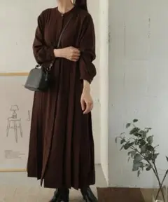 URBAN RESEARCH DOORS 定価1万 プリーツ切替ワンピース