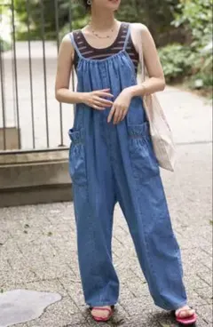 SOMETHING×FREAK'S STORE 別注ルーズフリルオーバーオールのサムネイル