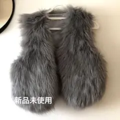 ファーベスト！グレーファーベスト！レディースベスト！レディースファーベスト！