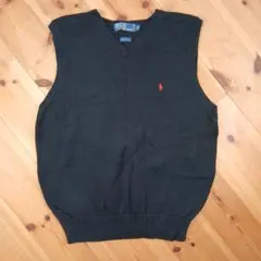 t*o様 Ralph Lauren VネックベストブラックMのサムネイル
