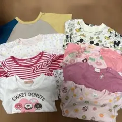 95女の子半袖まとめ10枚　Tシャツ、チュニックワンピース　無印、西松屋