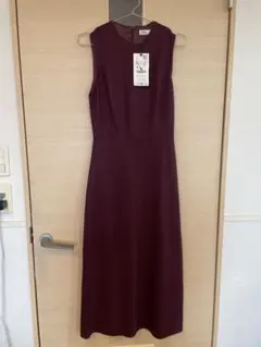 新品タグ付き 【ZARA】ワンピース ワインレッド　ボルドー　XS
