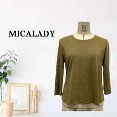 zk642【L】MICALADY ニット/セーター 無地 カットソー 長袖のサムネイル