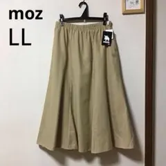 ウエスト総ゴム　moz フレアスカート　LL ベージュ　試着のみ　丈82のサムネイル