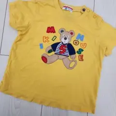 希少 レア オールド レトロ ミキハウス ロゴ入り クマ Tシャツ