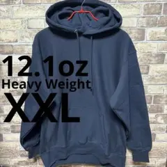 12.1oz ヘビーウェイトパーカー　XXL　無地　ネイビー
