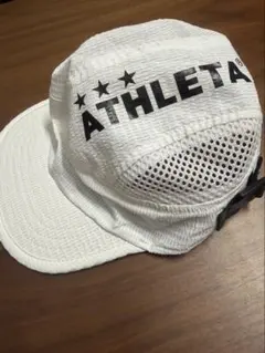 ATHLETA メッシュキャップ ホワイト　サッカー子供用　未使用品のサムネイル