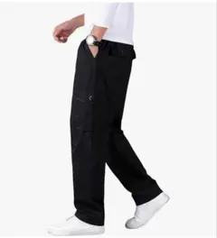 [OKJCON] カーゴパンツ ロングパンツ ズボン 春 無地 ad8-875