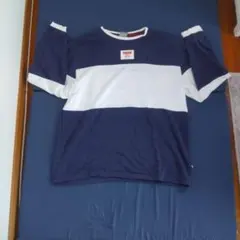 PUMA ストライプ Tシャツ XXL ネイビー/ホワイト