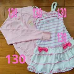 130サイズ 女の子用水着セット