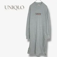 ユニクロ ディズニー ミッキー スウェットワンピース ロング 長袖 a1327