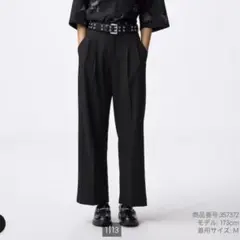 GUタックワイドパンツ　ブラック　 Sサイズ