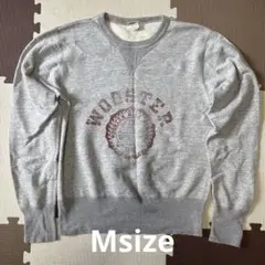 トレーナー 裏起毛 グレー スウェット M