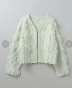 6（ロク）　フリンジジャガードカーディガン