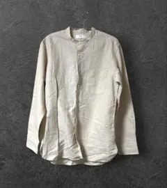 UNIQLO スタンドカラーシャツ ベージュ 長袖