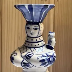 花】安南 ベトナム 母子 焼物 300年前 置物 乳飲み子 アンティーク