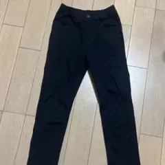 GU 美品★ブラック 130サイズ 黒いスリムフィット長ズボン