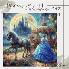 【ダイヤモンドアート】　ビーズアート　ラウンドビーズ　35×35