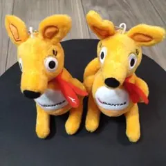 QANTAS カンタス空港 カンガルー 2つ ボールチェーン付き