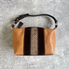 y2k coach handbag leather signature 00s
