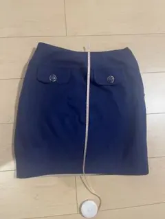 リバーシブル　ネイビーと白黒ストライプのタイトスカートセット