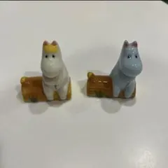 新品未使用品 ムーミン 陶器製箸置き 2個セット