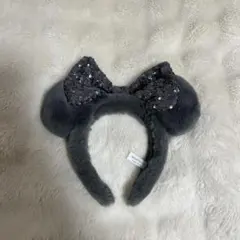 【ミニーマウス】ディズニー　カチューシャ　グレー