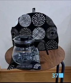 37■　サークルツリー　ブラック　ティーコゼー ティーポットカバー　ティーコジー