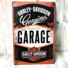 ブリキ看板☆GARAGE ハーレーダビッドソン HARLEY 251