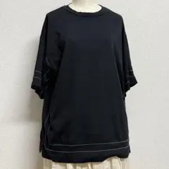 ラエフ　レディース 半袖Tシャツ ブラック ステッチデザイン(278801)のサムネイル