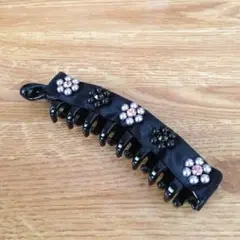 バナナクリップ　ヘアクリップ　ビジュー