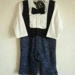 新品　80㎝　フォーマル用　タキシード風　ロンパース