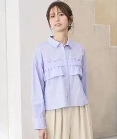 OPAQUE.CLIP タックフリルシャツ Mサイズ