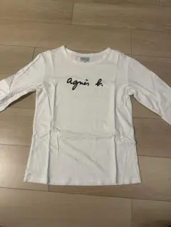 agnès b. ホワイト 長袖Tシャツ