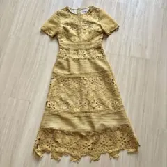 アンビエント　レース　イエロー　ワンピース エンジェルR.エルケイ　ドレス