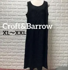 匿名配送✨️Croft&Barrow ノースリーブ ロングワンピース 【1X】黒