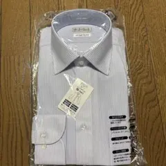 【新品】青白ストライプ M レギュラーフィット ワイシャツ