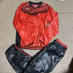 PUMA ピステ上下セット O レッド/ブラック　未使用品