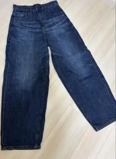 【GU】コクーンシルエット　ジーンズ　デニム　大きめサイズ　ワイド　アメカジ